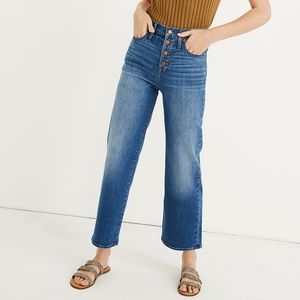 Madewell Slim Wide Leg Crop High Rise Jeans